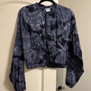 Express Black Tie-Dye Bomber Jacket